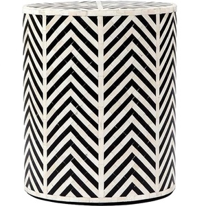 Juego de 2 mesas negras con incrustaciones de hueso para fiestas interiores, mesa de centro decorativa para sala de estar para el hogar y fiestas - Product Image 6