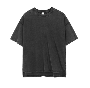 T-shirt unisexe en coton lourd uni, personnalisable avec logo, manches courtes, style streetwear - Product Image 4