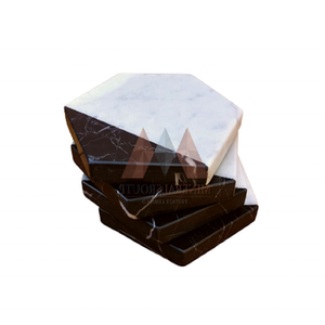 Juego de posavasos de mármol de ónix Premium, posavasos de piedra Natural duraderos, accesorios para Bar en casa, artesanías naturales al por mayor - Product Image 4