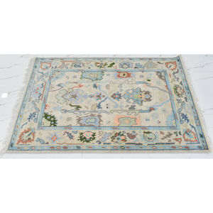 Tapis de couloir en laine Oushak de qualité supérieure fait à la main 100% laine de Nouvelle-Zélande tapis de grande surface pour salon tapis tissé lavable-vente en gros - Product Image 4