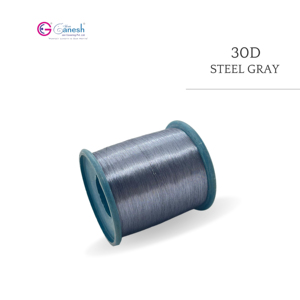 Hilo de poliéster de alta tenacidad gris acero metálico con bordado para Lurex Flora Jari MS elegante duradero para tejer a mano - Product Image 3