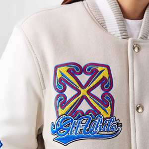 Fabrication en usine meilleure vente de veste universitaire pour femmes vestes tricotées en coton imprimé pour femmes vestes universitaire à bas prix à vendre - Product Image 5