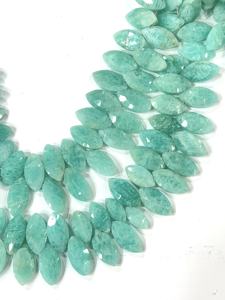 AAA ลูกปัดบริโอเลตต์ทรงเหลี่ยมเพชรพลอยจากอเมซอนไซต์ขนาด17นิ้ว - Product Image 6