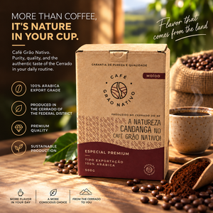 คาเฟ่ กราโอ นาติโว่ กาแฟอาราบิก้าบราซิลพรีเมียมชนิดพิเศษ เยลโลว์ คาทัวอิ เมล็ดกาแฟคั่วกลางแบบทั้งเมล็ดและบดละเอียด - Product Image 4