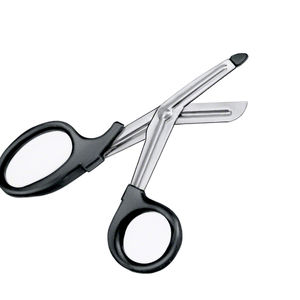 Ciseaux de soins infirmiers universels de haute qualité en acier inoxydable 6 pouces avec manche en plastique noir, ciseaux utilitaires EMT pour la chirurgie, certifiés CE - Product Image 2