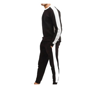 เซ็ตผ้าฝ้ายมีฮู้ดสำหรับผู้ชายชุดกางเกงพลุมีซิป2ชิ้นใส่สบาย - Product Image 4