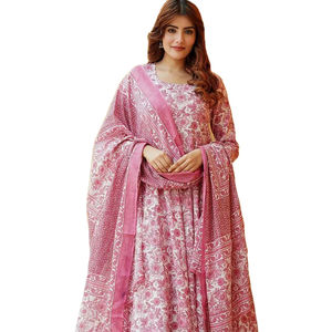 Estamos lanzando la mejor colección de conjuntos de kurta de rayón estampado en varios colores, con cuello redondo, para uso diario, oficina y fiestas, para adultos. - Product Image 1