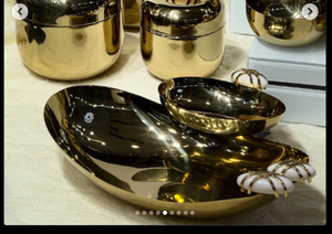 Bols et plateaux modernes en métal de luxe pour la décoration intérieure bols à noix de fruits à salade - Product Image 3