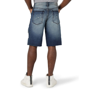 Short en jean pour homme bleu foncé délavé à l'acide Jeans décontractés à la mode pour l'été 2025 - Product Image 5