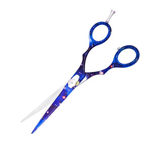 Fancy Barber <b>Scissor</b> <b>Paper</b> Coated Beauty <b>Scissors</b> Straight Blade With Adjustable Finger Rest And Screw - Product Image 3