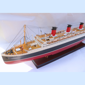 Modèle de bateau en bois de haute qualité sculpté à la main, modèle de navire en métal, conception personnalisée du fabricant Gia Nhien, 1926 ILE DE FRANCE SS - Product Image 4