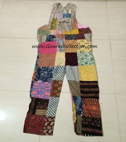 Combinaison en tissu de coton style bohème pour femmes, multi-patchwork, style hippie gypsy, prix de gros GC-AP-343-A.
