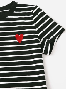 Camiseta transpirable de manga corta con patrón informal de algodón 100% para parejas femeninas, camiseta con logotipos y diseños personalizados para mujeres - Product Image 4