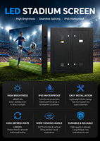 Écran LED d'extérieur à installation fixe P4.44, étanche IP66, haute luminosité, compatible 8K HDR, pour affichage des scores en direct dans les stades et les sites sportifs
