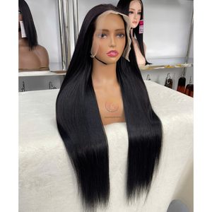 Venta al por mayor 100% crudo vietnamita pelucas sin cola encaje frontal Peluca de cabello humano 13X4 4X4 5X5 hueso barato recto Peluca de cabello humano - Product Image 1