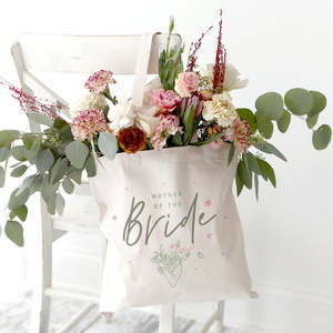 Sac fourre-tout en toile de coton à motif floral pour la mère de la mariée, design de type lettre pour mariage - Product Image 3