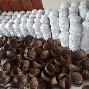 SAFIMEX Factory Supply Vaisselle Bol en coquille de noix de coco pour dessert Bol à smoothie réutilisable Logo personnalisable gravé au Vietnam - Product Image 4