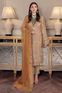 Vestido indio paquistaní de gasa bordado, Salwar Kameez, trabajo manual pesado y trabajo de secuencia, oferta, 2023 - Product Image 5