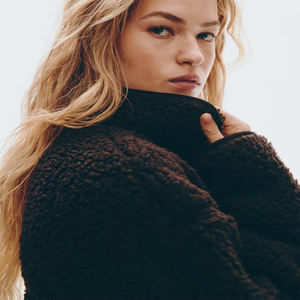 Women's Custom Logo Warm Winter <b>Teddy</b> Pullover 100% <b>Fleece</b> Sherpa <b>Hoodie</b> Sweatshirts Zip Up Jackets Oversized Customizable - Product Image 6