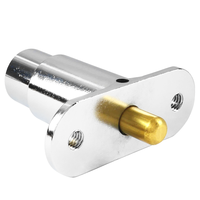 Système de verrouillage tubulaire à poussoir en alliage de zinc chromé haute sécurité 60 mm approuvé ABA, finition zinguée, 2 clés pour véhicules et distributeurs automatiques