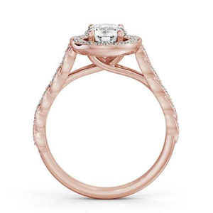 แหวนแต่งงานเพชรทรงกลม CVD เพชรเพาะเลี้ยงในห้องปฏิบัติการ แหวนหมั้นสำหรับผู้หญิง ของขวัญวันครบรอบ เครื่องประดับที่ได้รับการรับรอง แหวนทอง 14K - Product Image 2