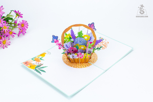 Carte de voeux pop-up 3D personnalisable colorée Bouquet de papier artisanal en cadeau en forme de fleur et d'arbre pour des occasions spéciales - Product Image 4