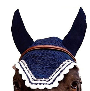 2026 Custom Made High Quality Soft Mesh Riding Protection Ear <b>Bonnet</b> for Horses Horse Control Ear <b>Bonnet</b> - Product Image 1