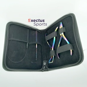 Rainbow Stainless Steel High Quality Hair Extension <b>Pliers</b> Tools Kit <b>Set</b> With Clips, Needle, Scissor and Tape in <b>plier</b> - Product Image 2