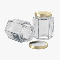 Bouteille de boîte de pot en verre de 250 ml avec couvercle en liège et en aluminium pour conteneur de stockage de cuisine de miel vente chaude