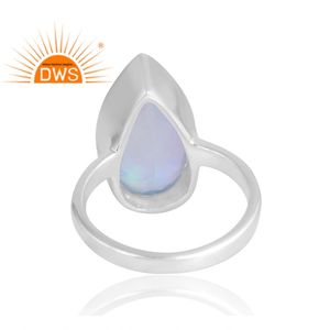 QAmazing Design 925 Sterling Silver Aurora Sky Opal Anillo de piedras preciosas Diseño personalizado Joyería para mujeres Regalo para ella - Product Image 2