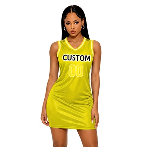 Robe de basket-ball en maille bleue personnalisée pour femmes, sans manches, col rond, coupe régulière, respirante, séchage rapide, vêtements de sport pour toutes les saisons - Product Image 4