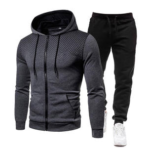 OEM transpirable al por mayor logotipo personalizado nuevo traje deportivo casual de los hombres de dos piezas cremallera Sudadera con capucha pantalones ropa deportiva hombres chándal - Product Image 3