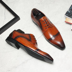 Zapatos de Cuero para Hombre, Modelo 2026, Piel de Vacuno de Primera Calidad, Punta en Pico, Formales de Negocios, de Alta Gama, Zapatos Elegantes para Hombres - Product Image 1