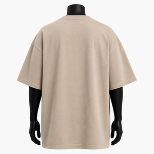 Camiseta Oversize de Algodón para Hombre, Estilo Urbano, Diseño Minimalista, Hombro Caído, Venta al por Mayor OEM - Product Image 2