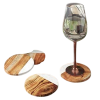 Meilleure Vente : Sous-verres en Bois d'Olivier 5mm – Qualité Supérieure, Design Moderne, Écologiques, Carrés, pour Tasses à Thé et Café, Décoratifs pour Table