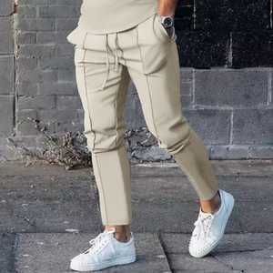 Men <b>Polyester</b> <b>Tracksuit</b> Slim Fit Breathable Spring Casual Sportswear Two Piece Jogger Set - Product Image 5