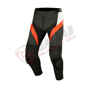 Pantalones de Motociclista de Cuero Vacuno Genuino Estilo Motociclista Americano, Color Negro, Unisex, para Invierno - Product Image 5