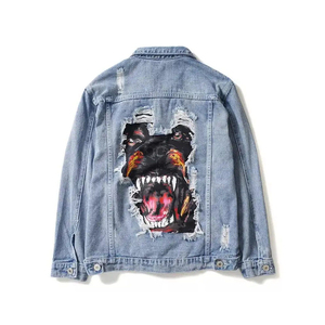 Vente en gros Vêtements Veste en jean épaisse solide personnalisée du fabricant pour hommes avec col montant et poches en polaire - Product Image 5