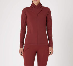 Capa base de equitación ajustada, transpirable, de secado rápido, suave, elástica, ligera, cómoda, ecuestre - Product Image 1