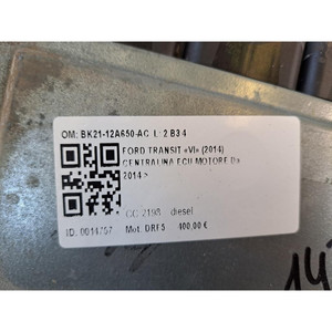 Contrôleur ECU FORD TRANSIT Custom Kombi BK21-12A650-AC DRF5 diesel 2198 (12>) - Product Image 5
