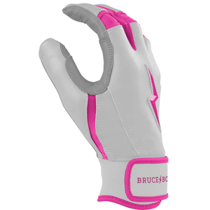 Chrome Series Guantes de bateo de puño corto-Rosa 100% Cuero Diseño único Tarifa al por mayor Brucebolt - Product Image 3