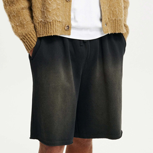 Custom Made Comfortable 100% <b>Cotton</b> Fleece sunfade wash long Shorts for Men summer Casual Wear Fashionable Plain mens Shorts - Product Image 3