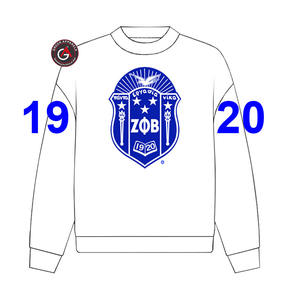 Sudadera con capucha de parafernalia bordada de hermandad de mujeres Zeta Phi Beta griega personalizada - Product Image 1