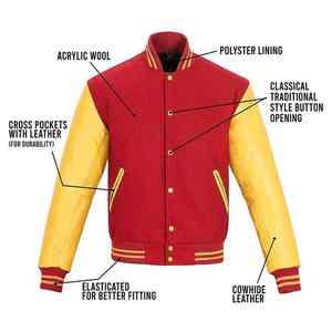 Chaqueta de béisbol de algodón para hombre, logo personalizado, venta al por mayor, 2022 - Product Image 4