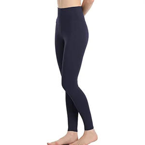 Mallas de compresión de satén de cintura alta para mujer, ropa de yoga con función de cintura alta - Product Image 1