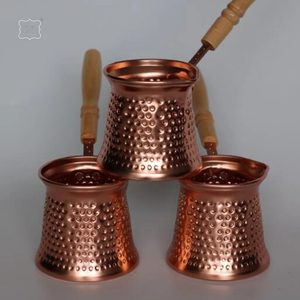 Vente en gros de thé couvert de couleur cuivre conçu ottoman café marmite turque Delight Pot turc double cafetière bouilloire ensemble - Product Image 5