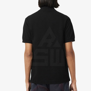 เสื้อยืดโปโลผู้ชายแขนสั้นระบายอากาศได้ดีดีไซน์เรียบง่ายสีพื้นออกแบบได้ตามต้องการ - Product Image 3