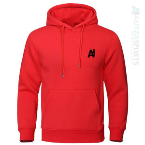 Stylish Cropped Hoodie with Prominent Brand Logo Print Embroidered and Plain Dyed for Casual <b>Outfits</b> on Winter Clearance Sale - Product Image 2