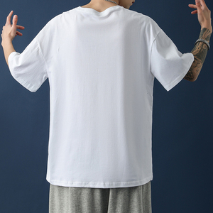 OEM haute qualité 100% coton logo personnalisé t-shirt blanc vierge surdimensionné coupe ample respirant personnalisé imprimé T-Shirt pour hommes - Product Image 5