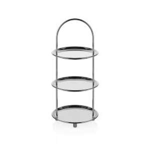 Bandeja de repostería de 3 niveles de metal con marco de hierro resistente con patas fuertes y estabilidad reforzada para eventos profesionales de catering - Product Image 4